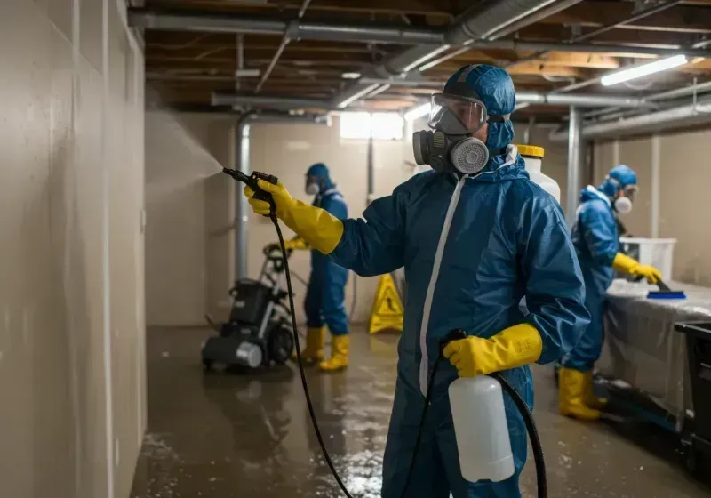 Basement Sanitization and Antimicrobial Treatment process in Massapequa, NY